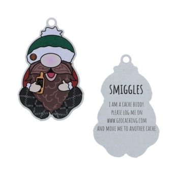 Smiggles the Gnome Cache Buddy Travel Tag